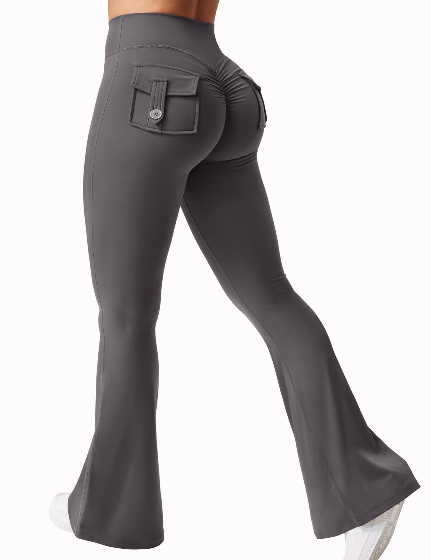 AliExpress Newest Women Wide Leg High Stretch Yoga Leggings Naked Feeling Compression Fitness Workwear with pockets Yoga Pant 