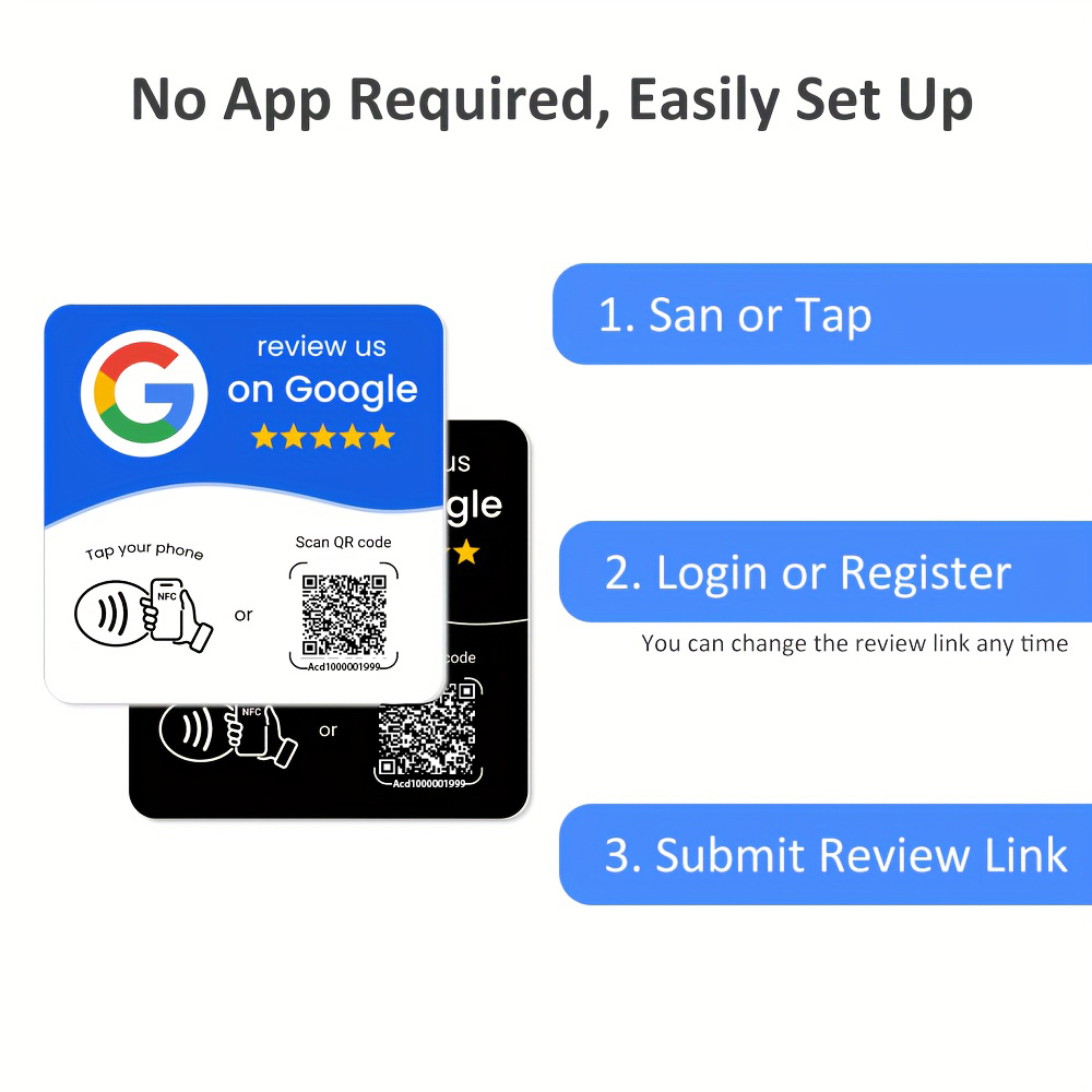 AliExpress NFC 215 Google Review Table Stand Cards, view 3