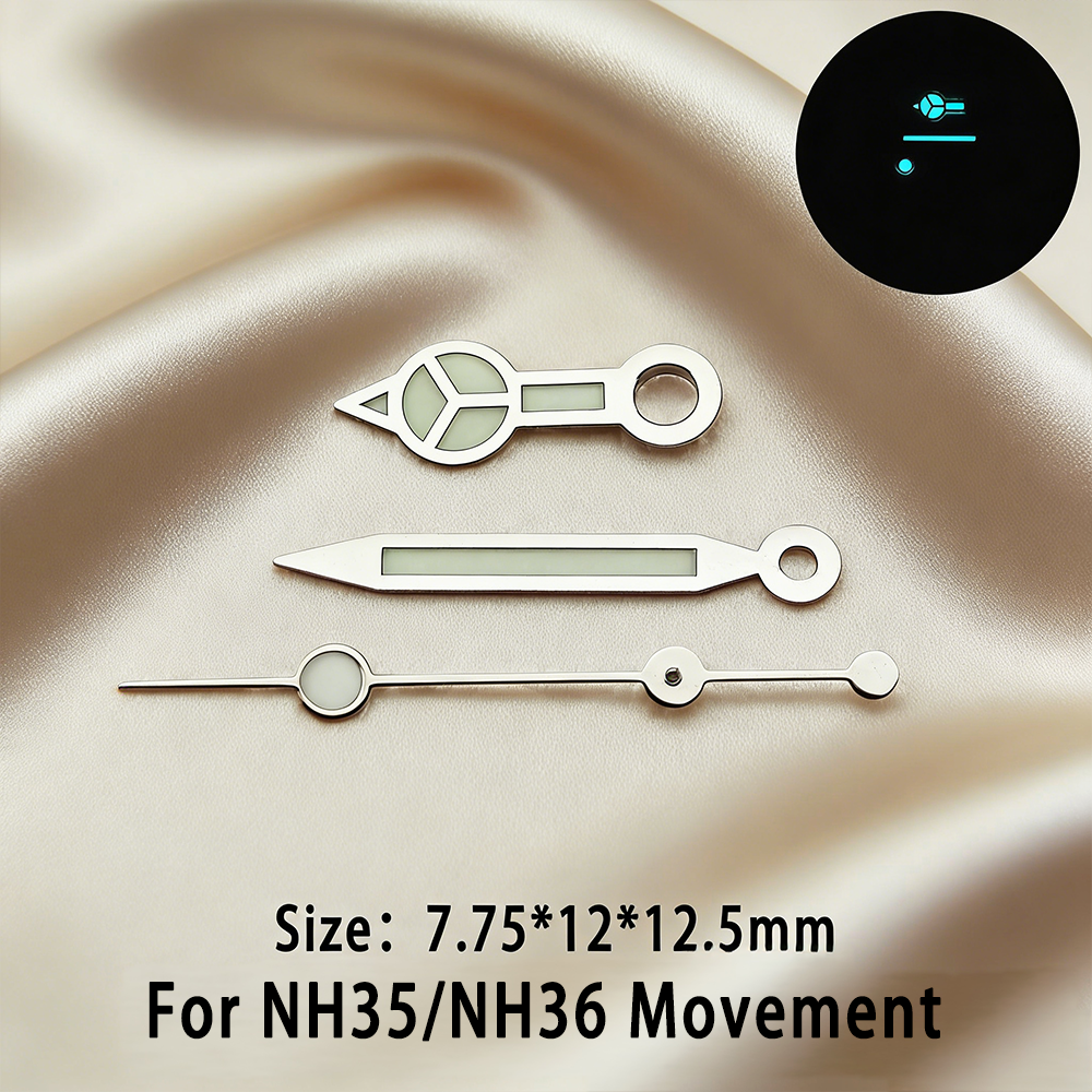 AliExpress NH35 Dial 28.5MM Watch Dial NH36 Dial NH35 SUB Dial BGW9 Blue Luminous NH35 Face Watch Hands Dial Calendar Watch Dial Modificat, view 5
