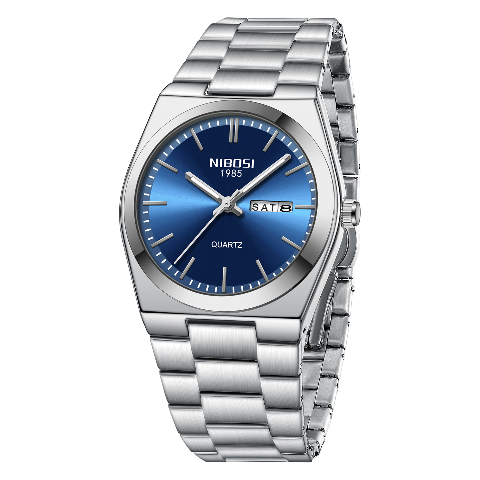 AliExpress NIBOSI Men's Stainless Steel Quartz Watch, view 4