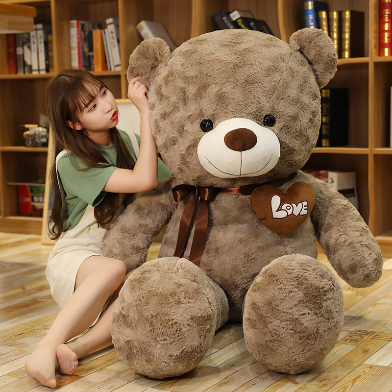 AliExpress Nice New Hot High Quality 2 Colors Teddy Bear With Love Stuffed Animals Plush Toys Doll Pillow Kids Lovers Birthday Baby Gift