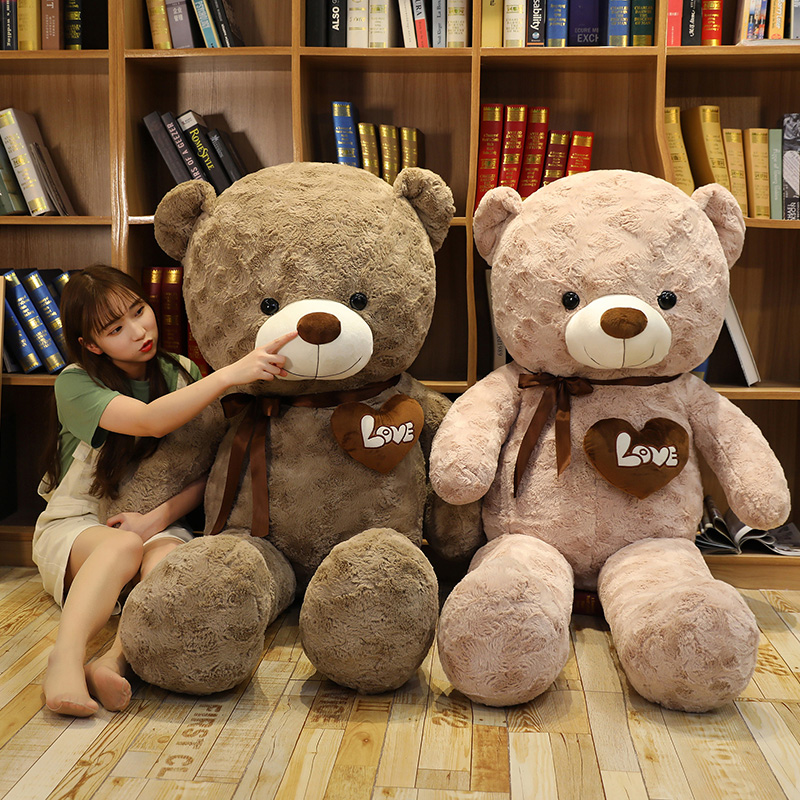 AliExpress Nice New Hot High Quality 2 Colors Teddy Bear With Love Stuffed Animals Plush Toys Doll Pillow Kids Lovers Birthday Baby Gift, view 4