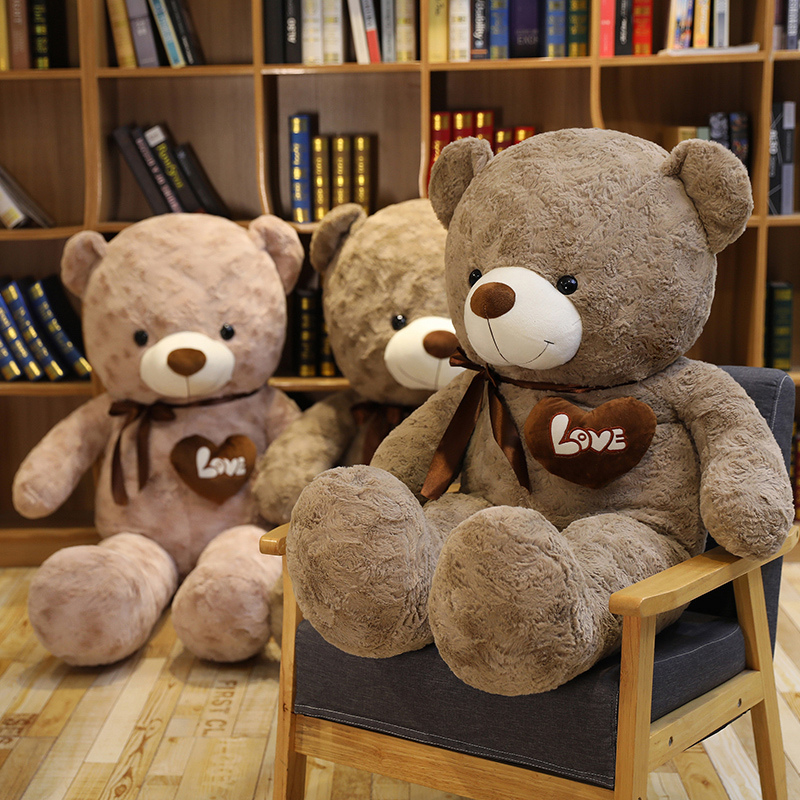 AliExpress Nice New Hot High Quality 2 Colors Teddy Bear With Love Stuffed Animals Plush Toys Doll Pillow Kids Lovers Birthday Baby Gift, view 5