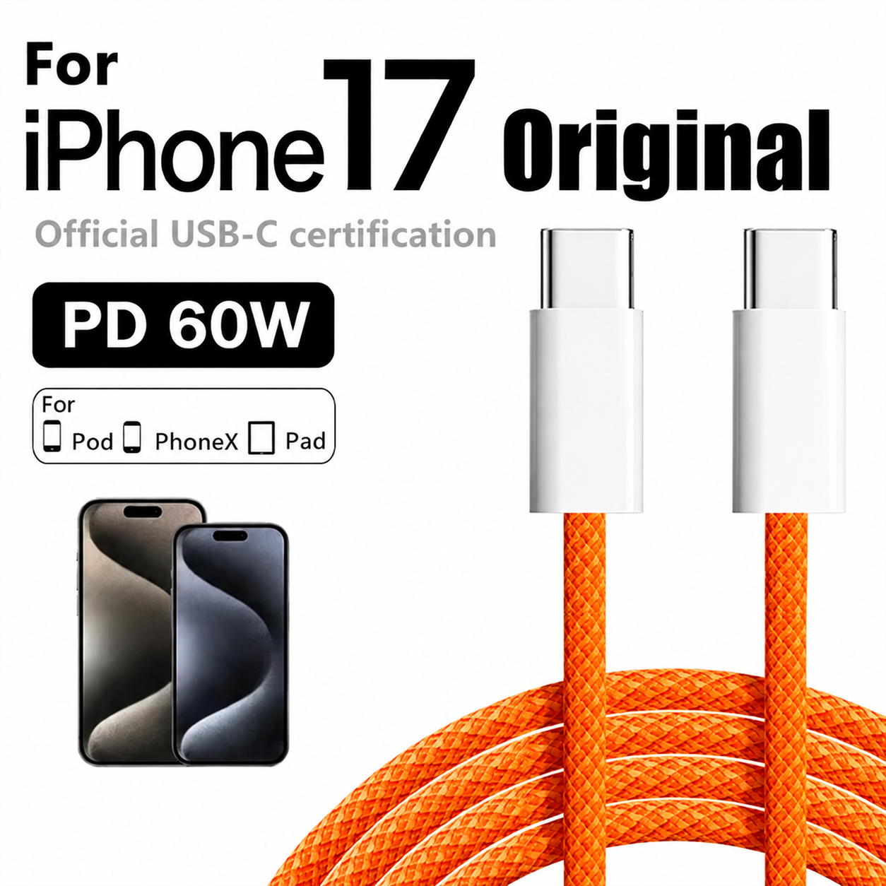 AliExpress NNBILI 60W USB-C to USB-C Cable