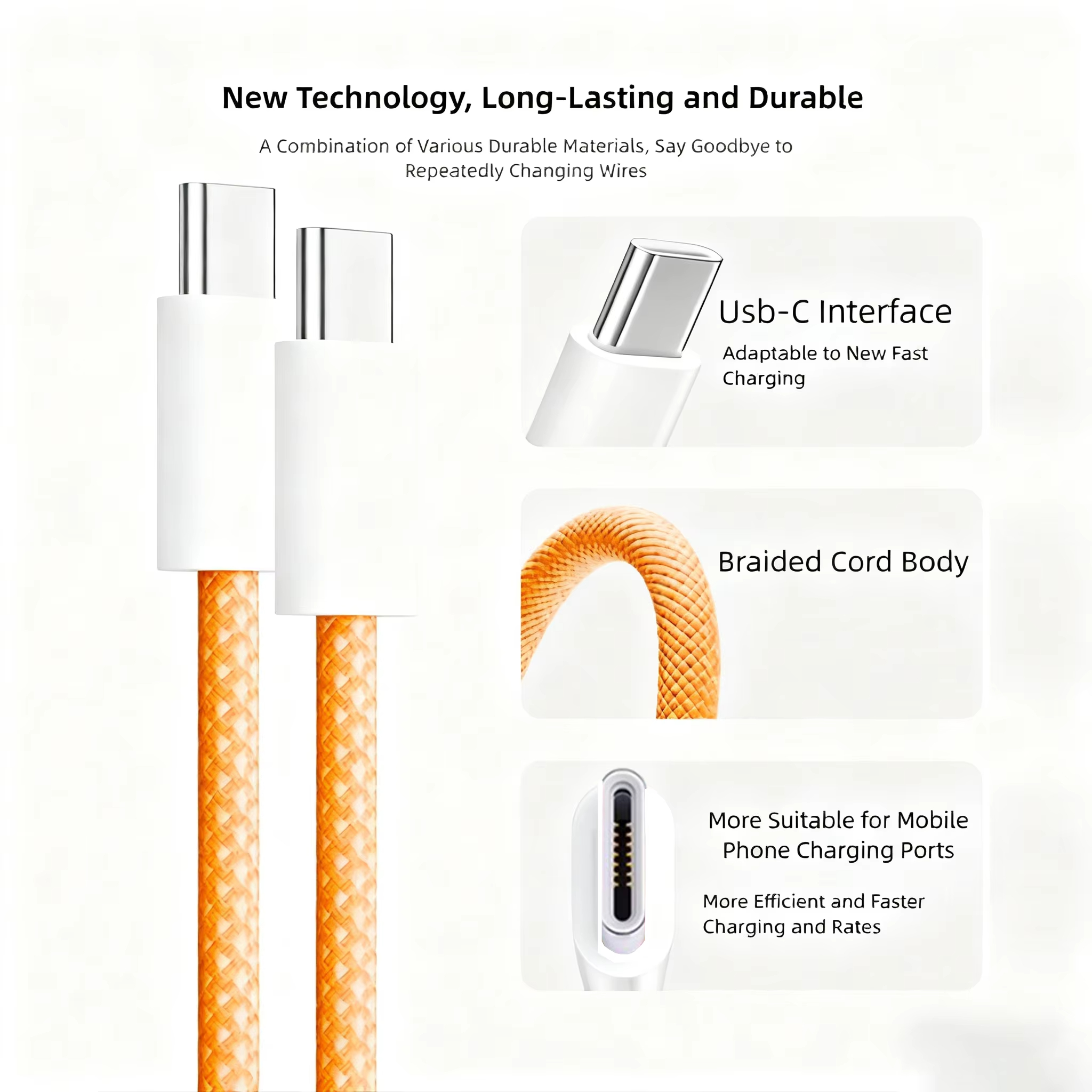 AliExpress NNBILI 60W USB-C to USB-C Cable, view 4