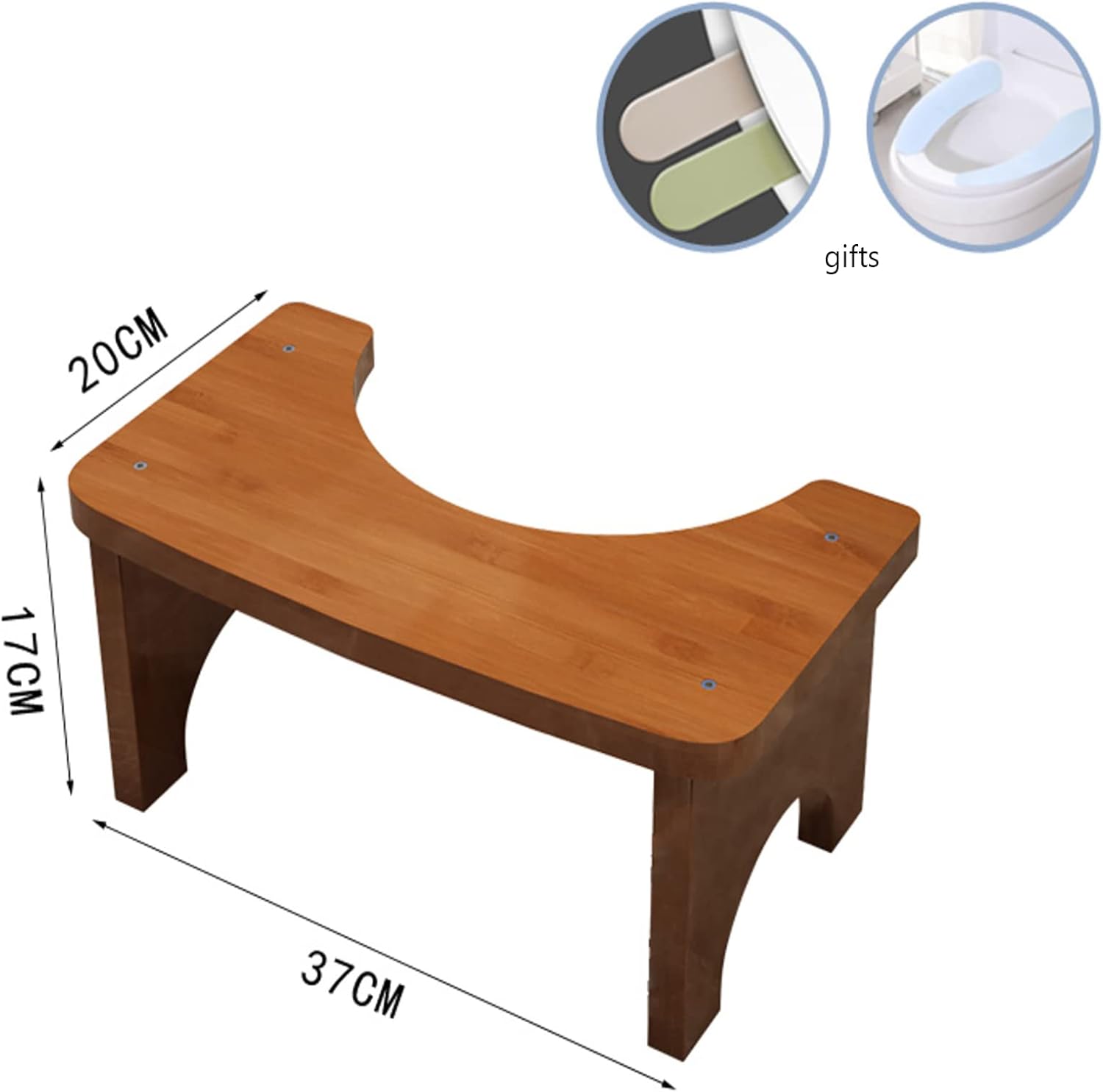 AliExpress No Installation Not-Slip Bathroom Toilet Stool Upgrade Bamboo Squatting Toilet Stool for Adults Children, view 3