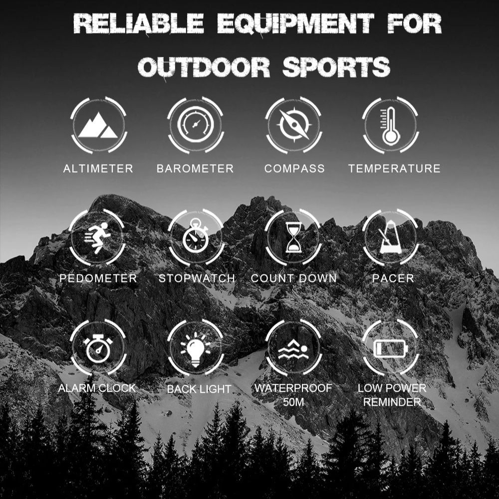 AliExpress NORTH EDGE APACHE-46 Men's Digital Outdoor Watch, view 3