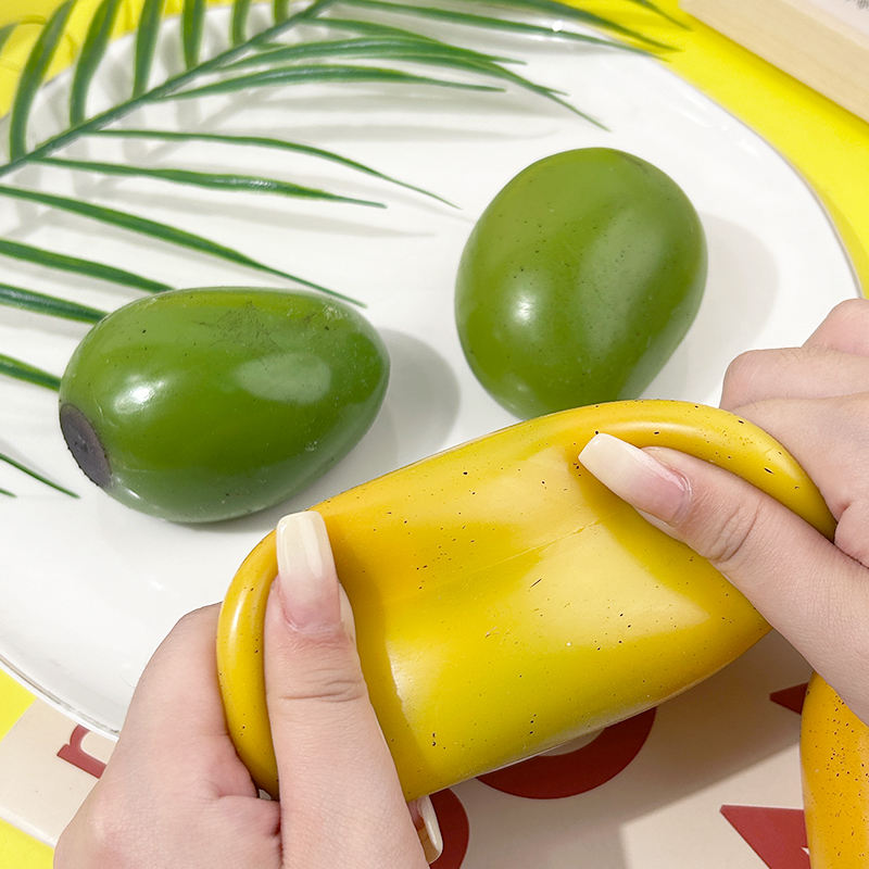 AliExpress Color-Changing Mango Squishy Fidget Toy, view 3