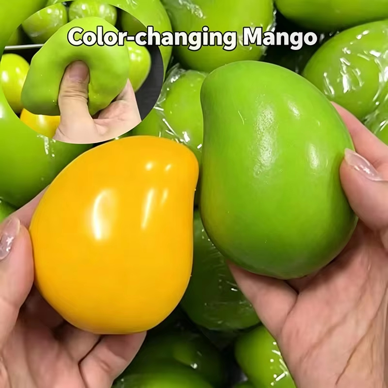 AliExpress Color-Changing Mango Squishy Fidget Toy, view 4