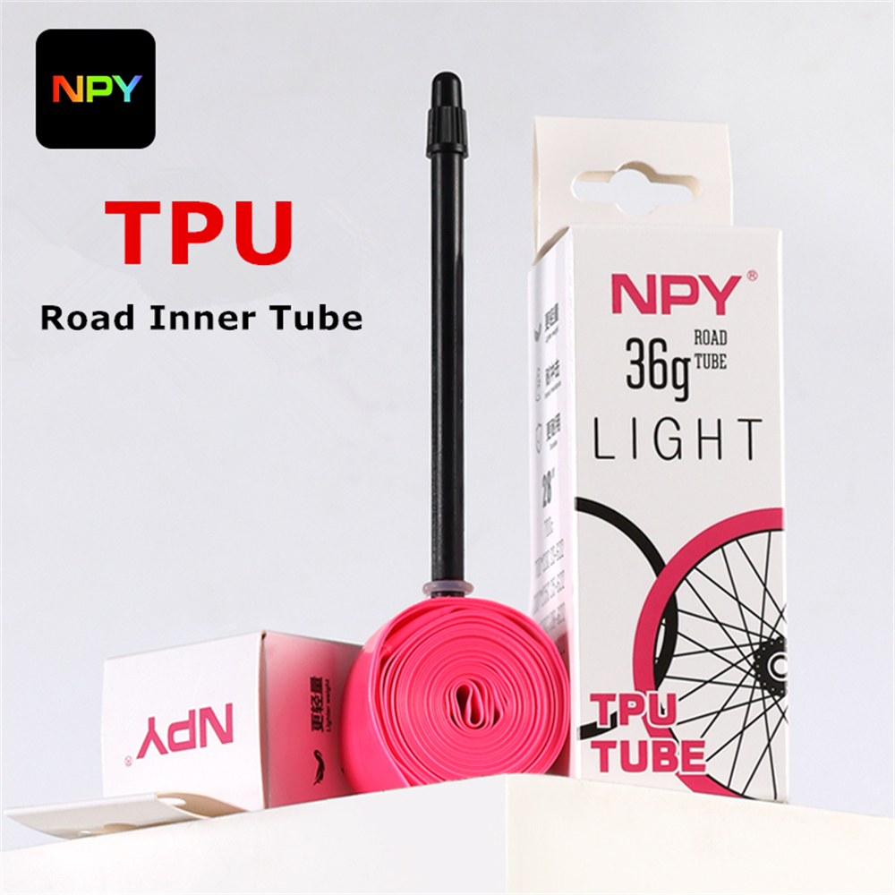 AliExpress NPY 1Pcs Ultralight 28g Bike TPU Inner Tube 700X18 25 28 32 Road Bicycle TPU Material Tire 45mm/65mm/85mm Length French Valve, view 2