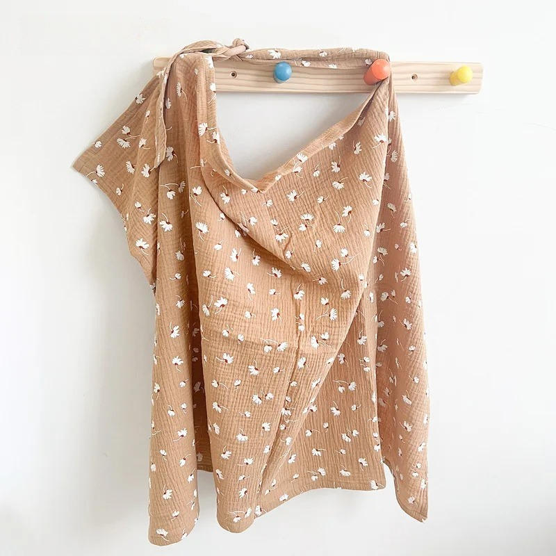 AliExpress Nursing Cover Breastfeeding Privacy Baby Feeding Shawl, Breathable Cotton Muslin Adjustable Nursing Wrap for Moms, view 4