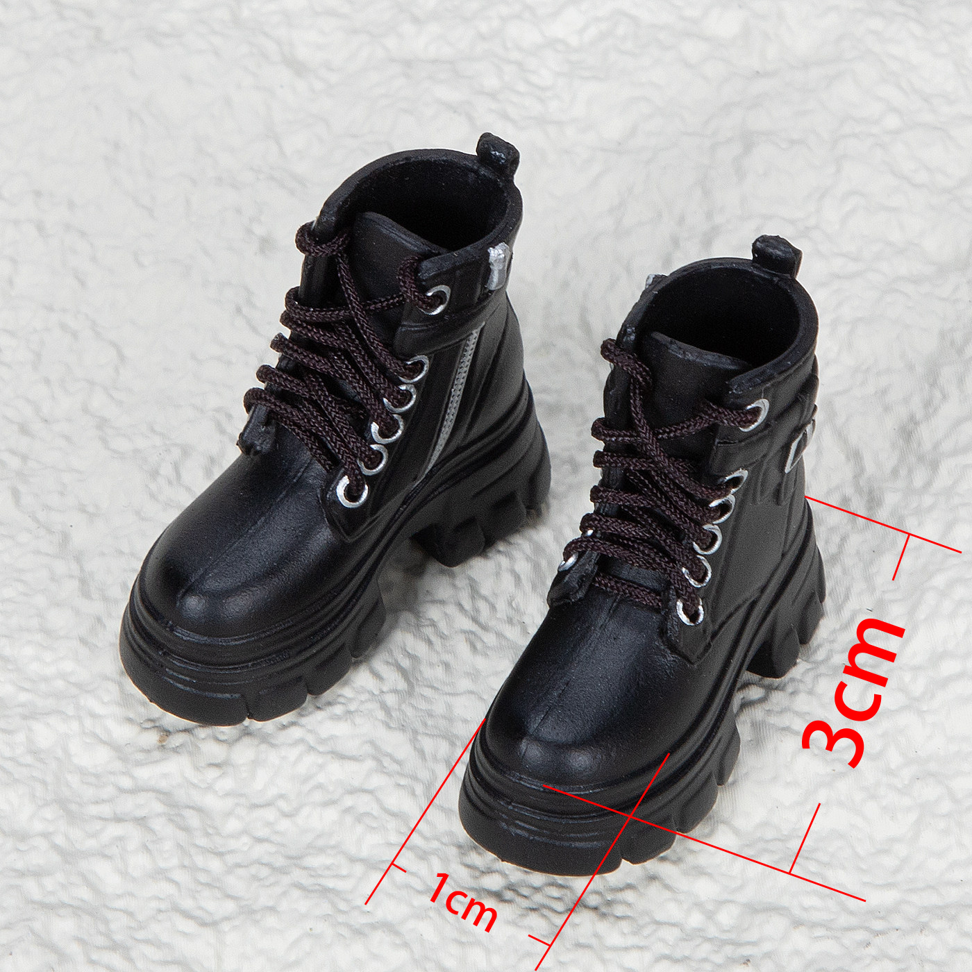 AliExpress Ob22 Ob24 Plastic Shoes Cool High Ankle Combat Boots 1/8 Bjd Doll Shoes Accessories For 1/8 Bjd Blind Box Doll Ymy22 P20 Doll, view 2