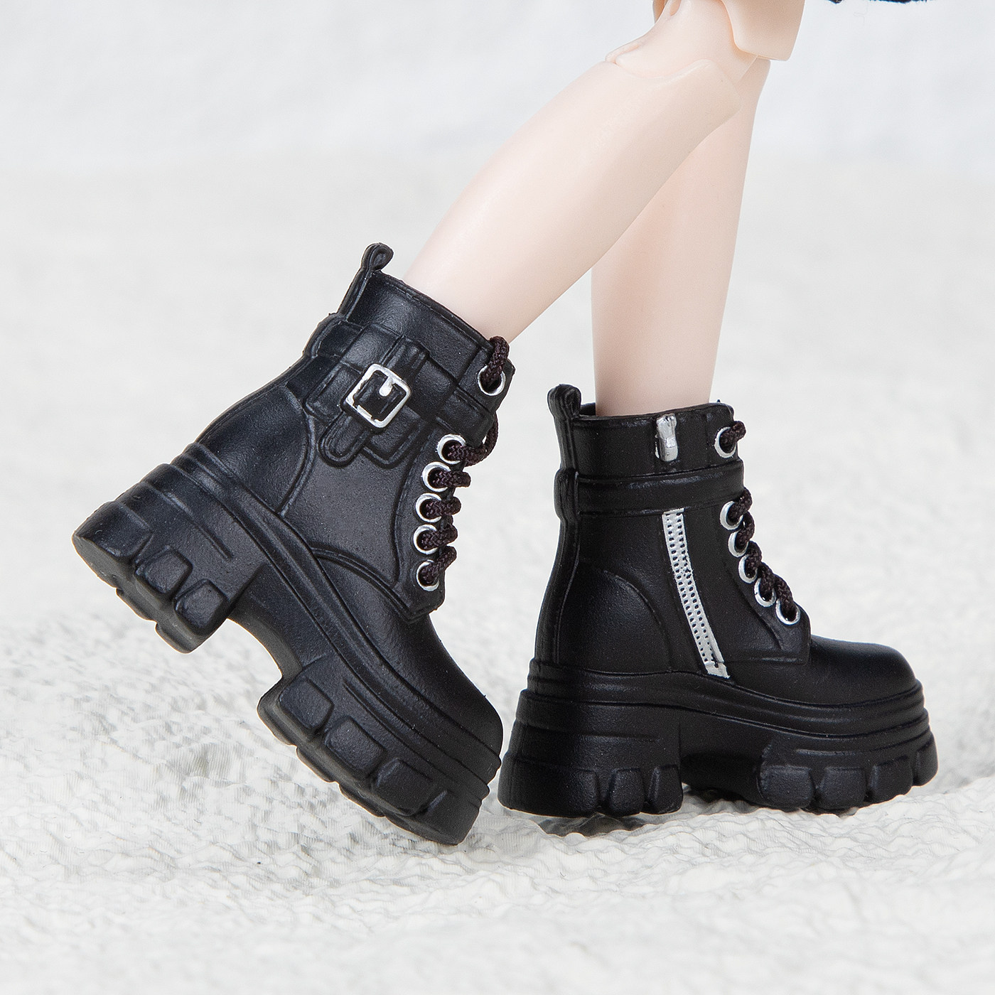 AliExpress Ob22 Ob24 Plastic Shoes Cool High Ankle Combat Boots 1/8 Bjd Doll Shoes Accessories For 1/8 Bjd Blind Box Doll Ymy22 P20 Doll, view 3