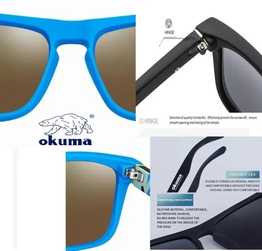 AliExpress Okuma Polarized Sunglasses UV400 for Men and Women Outdoor Hunting, Fishing, Driving Bicycles, Sunglasses Optional Box, view 5
