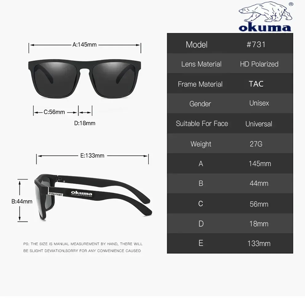 AliExpress Okuma Polarized Sunglasses UV400 for Men and Women Outdoor Hunting, Fishing, Driving Bicycles, Sunglasses Optional Box, view 6
