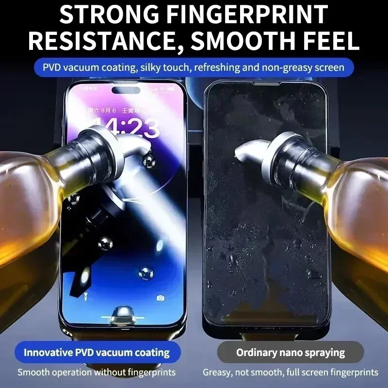 AliExpress Oleophobic Coating Dust Free Easy Installation Screen Protector For iPhone 14 11 13 12 15 Pro Max Mini XS XR 18 17 16 Plus Glass, view 5