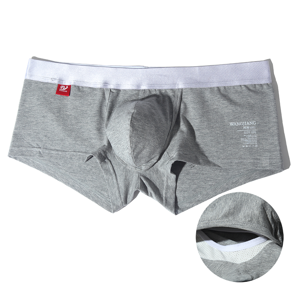 AliExpress Open Front Underwear Men Cotton Sexy Men's Boxer Shorts Panties Breathable Pouch Bulge Underpants Male