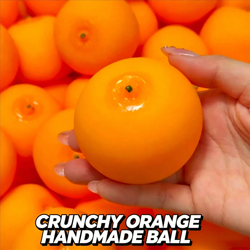 AliExpress Orange Crunchy Moldable Stress Ball Crispy Squishy Squeeze Toy Round Blocks Filled Fidget Toy ASMR Sensory Stress Relief Toys