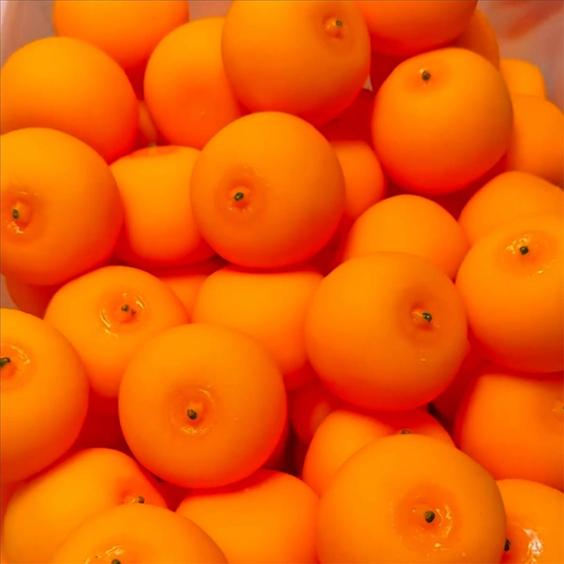 AliExpress Orange Crunchy Moldable Stress Ball Crispy Squishy Squeeze Toy Round Blocks Filled Fidget Toy ASMR Sensory Stress Relief Toys, view 2