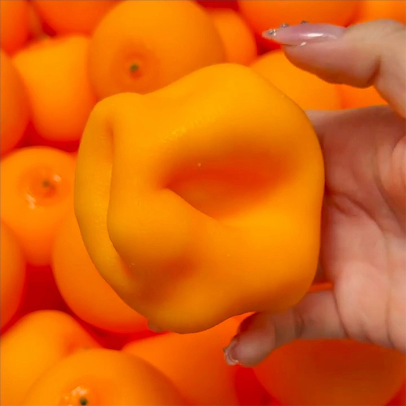 AliExpress Orange Crunchy Moldable Stress Ball Crispy Squishy Squeeze Toy Round Blocks Filled Fidget Toy ASMR Sensory Stress Relief Toys, view 4