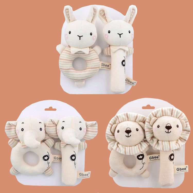 AliExpress Organic Cotton Hand Rattle Baby Soothing Toy Infant Baby Rattle Toy for Babies