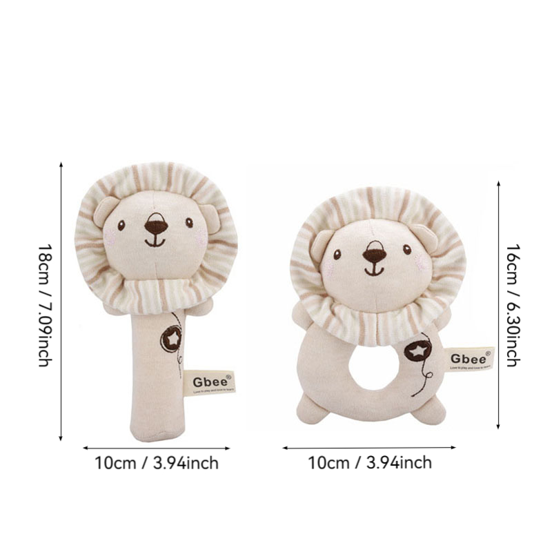 AliExpress Organic Cotton Hand Rattle Baby Soothing Toy Infant Baby Rattle Toy for Babies, view 2