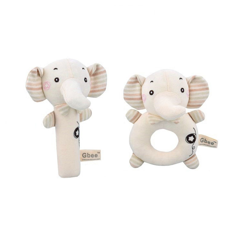 AliExpress Organic Cotton Hand Rattle Baby Soothing Toy Infant Baby Rattle Toy for Babies, view 4