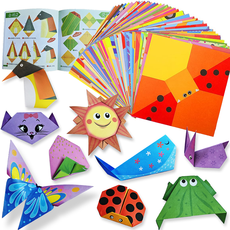AliExpress Origami Kit 30/96 Sheets Origami Paper Craft Guiding Book DIY Art Craft Projects Supplies for Beginners Children Kids Boys Girls