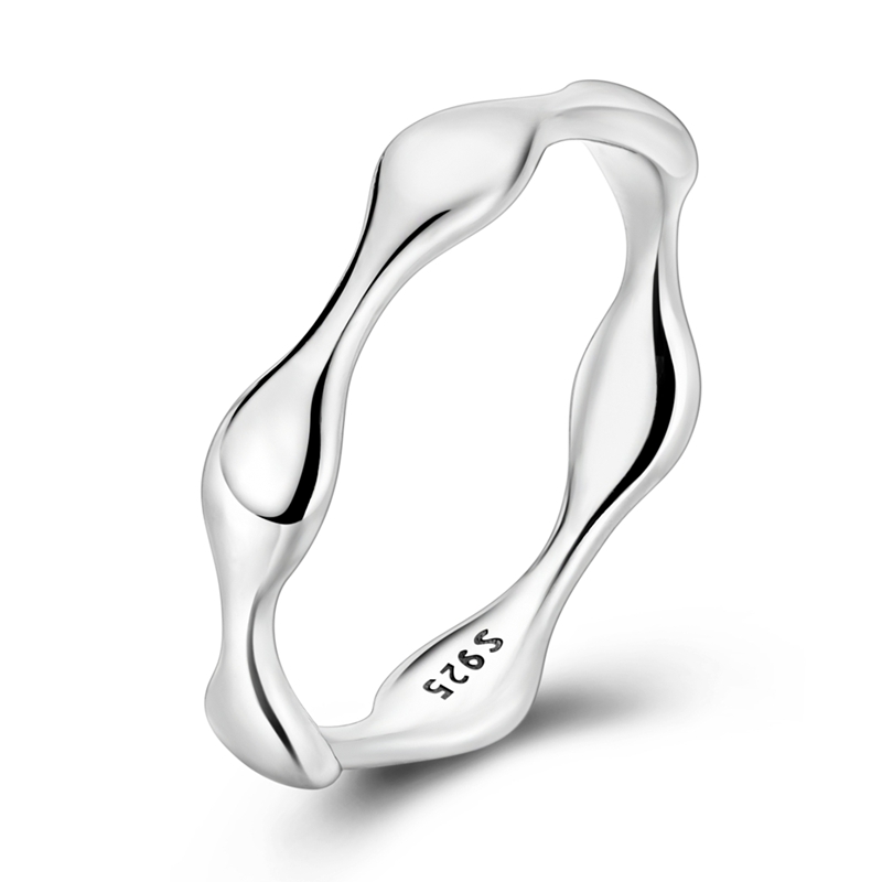 AliExpress 925 Sterling Silver Liquid Droplet Ring