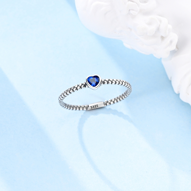 AliExpress 925 Silver Colorful Zircon Heart Ring, view 3