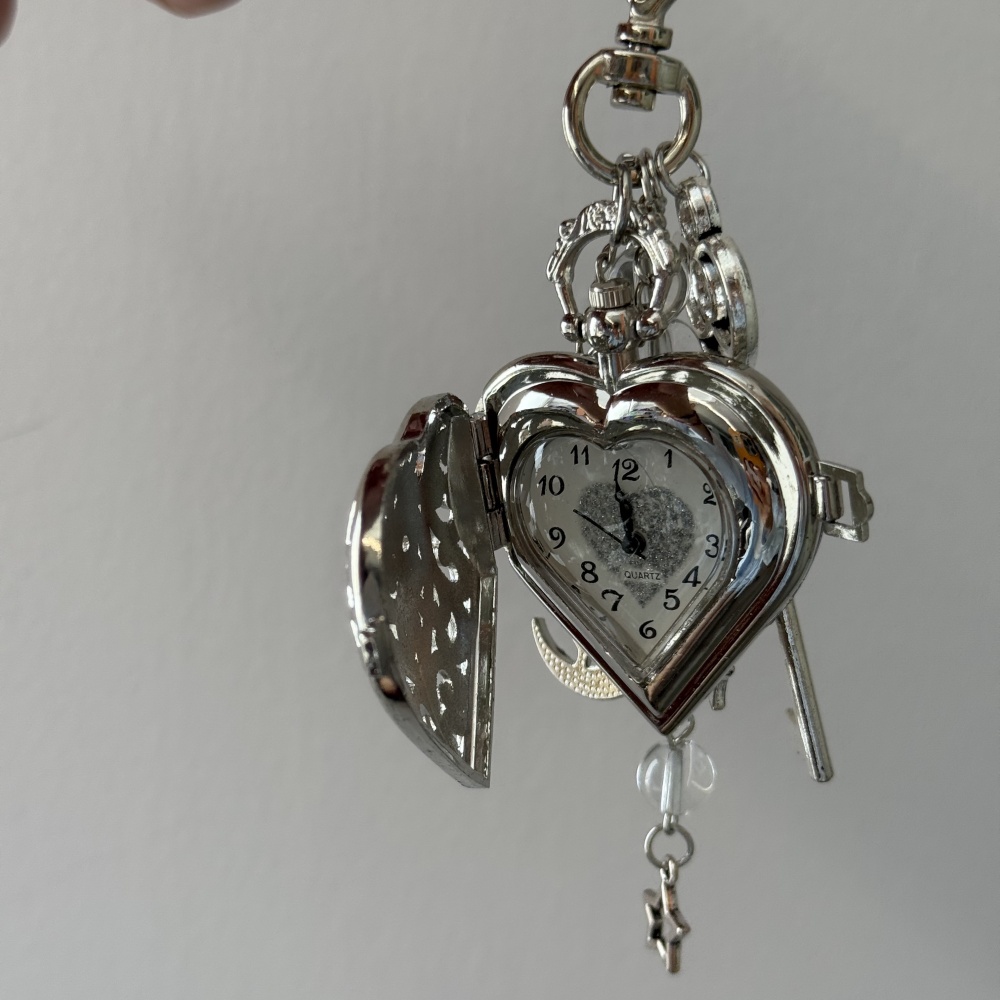 AliExpress Hollow Heart Steampunk Pocket Watch Pendant, view 5