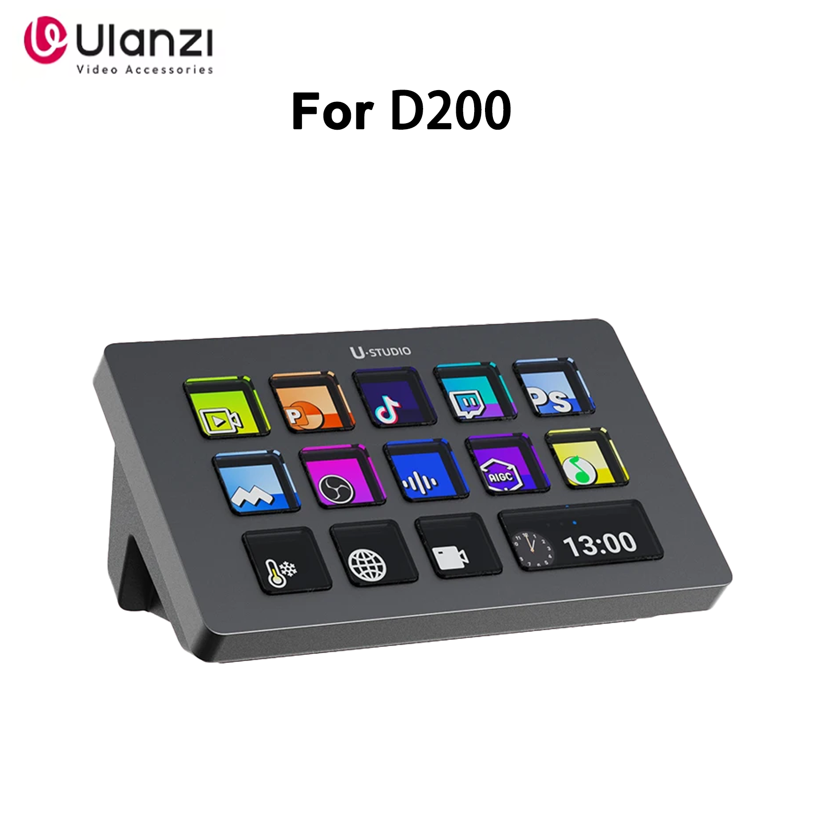 AliExpress Original Ulanzi D200 Stream Deck With 13 Customizable LCD Keys Drag-and-Drop Ideal For Live Streaming And Content Creation