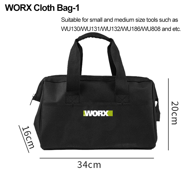 AliExpress Original WORX Power Tool Storage Cloth Bag Portable Tool Bag Accessory Cloth Bag Waist Pack Oxford Cloth Handbag for Electrician, view 2