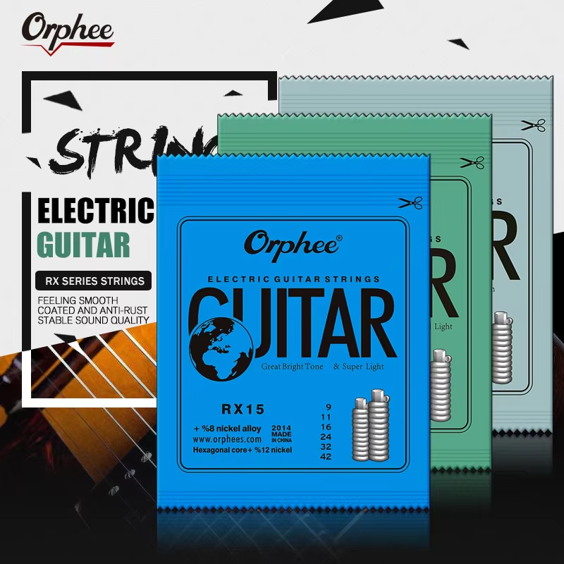 AliExpress Orphee 1/5/10 Pcs Electric Guitar Strings Set RX Series Hexagonal Carbon Steel 6 String for Electric Guitar Accessories&Parts, view 6