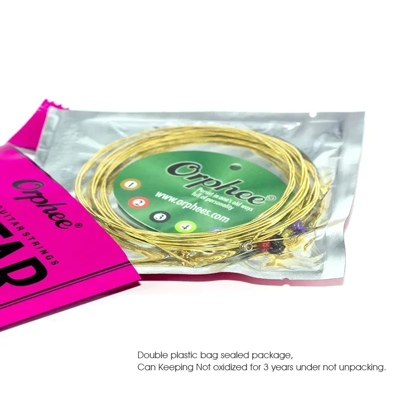 AliExpress Orphee Acoustic Guitar String Carbon Steel Hexagonal Core Full Bright Tone Stringed Instrument Guitar Parts Folk Guitar String, view 2