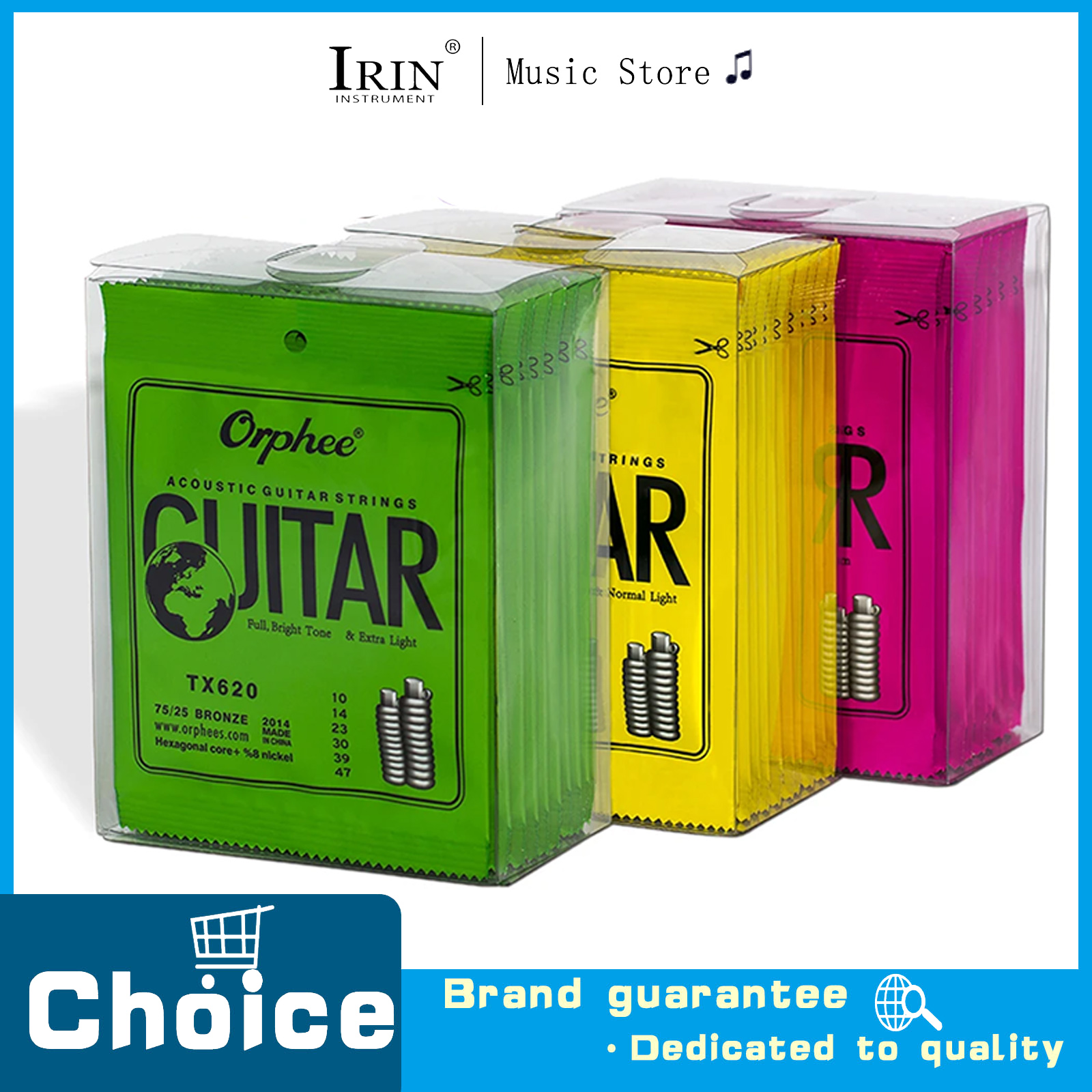 AliExpress Orphee Folk Guitar String X Series 10-53 Carbon Steel Hexagonal Alloy Original Guitar String Premium Guitar Replacement Parts