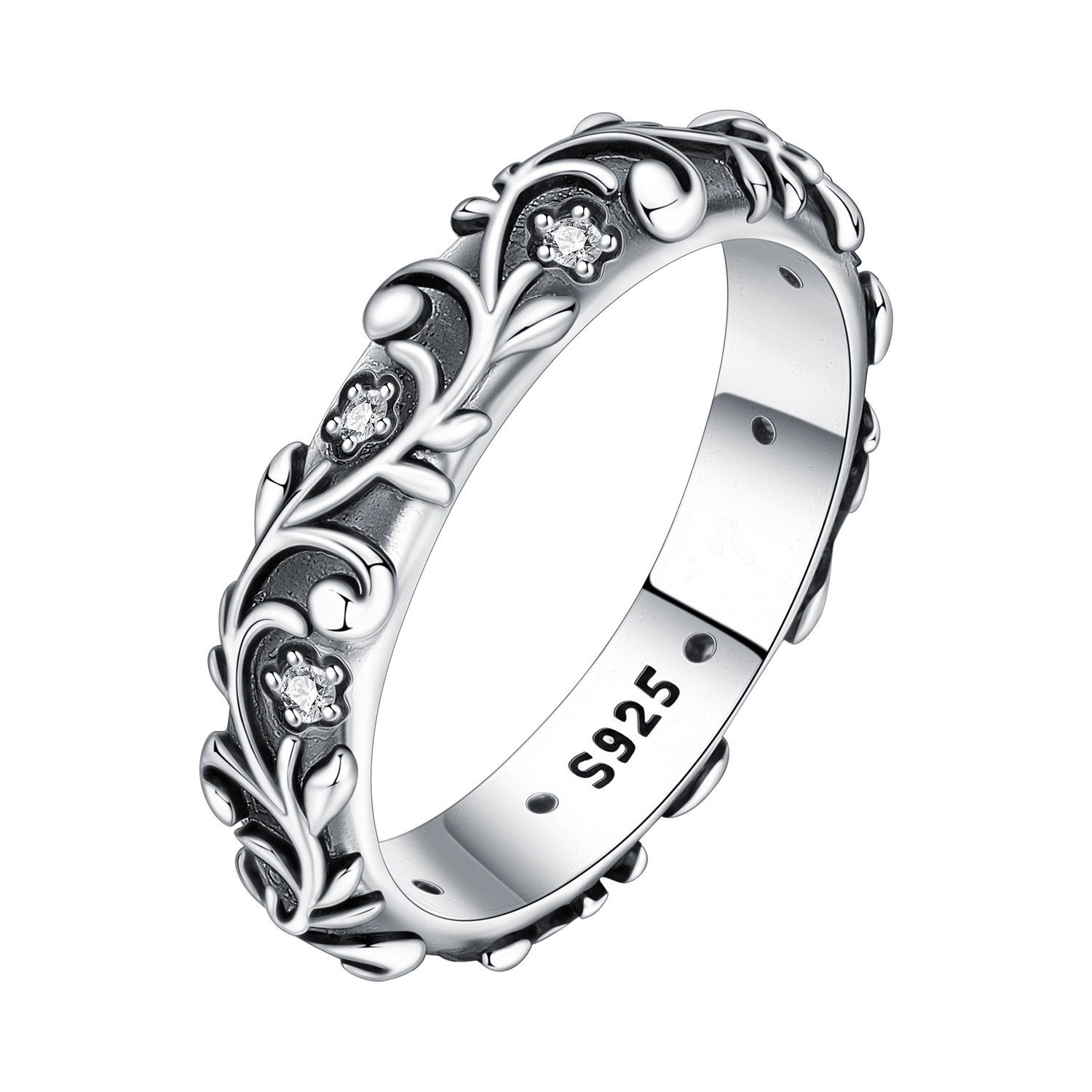 AliExpress Orstarry S925 Silver Vintage Pattern Closed Ring, view 2
