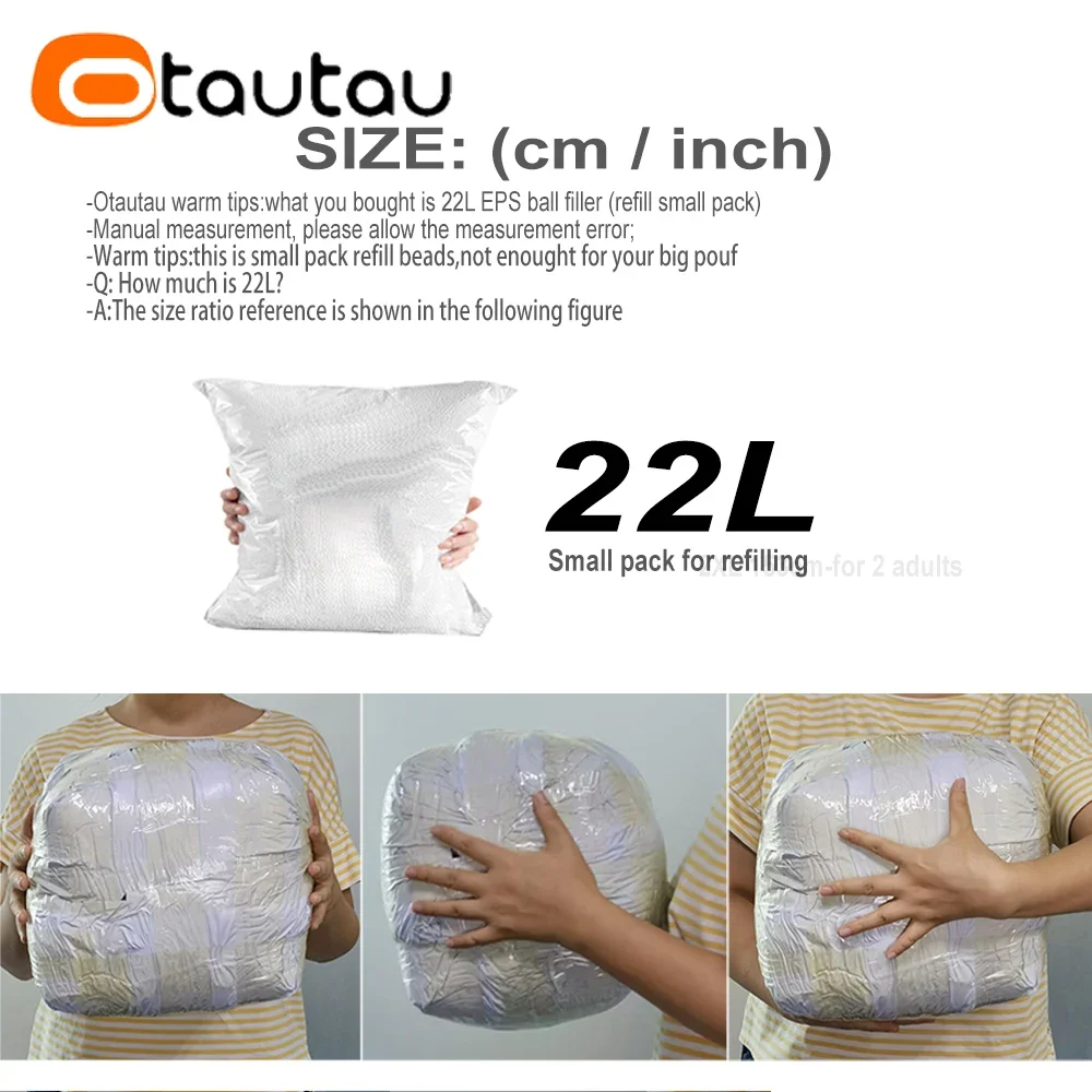 AliExpress OTAUTAU 22L 3-5mm EPS Ball Pouf Refill Filler Foam Polystyrene Bean Bag Sofa Chair Pillow Doll Filling Artificial Snow TL003, view 5