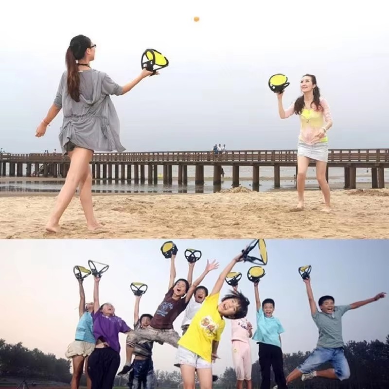 AliExpress Outdoor Beach Fitness Throwing Hand Toss Ball Throw Catch Toy Parent-Child Interactive Multiple People Recreational Games, view 2