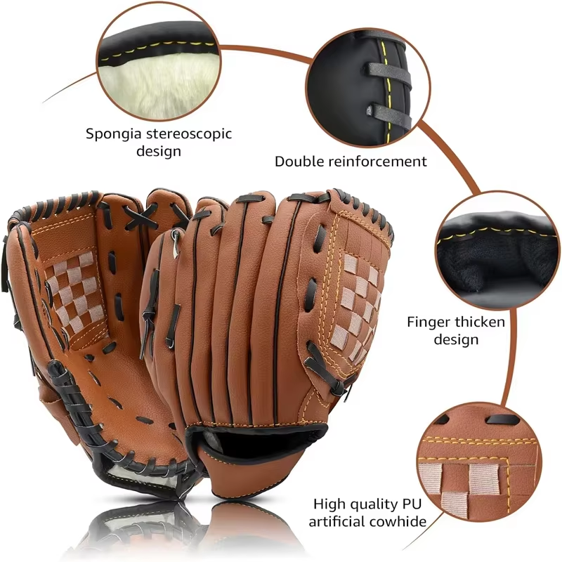 AliExpress Outdoor Camping Sport Baseball Gloves Softball Practice Equipment Size 9.5/10.5 Left Hand For Kids/Adults Man Woman Training, view 4