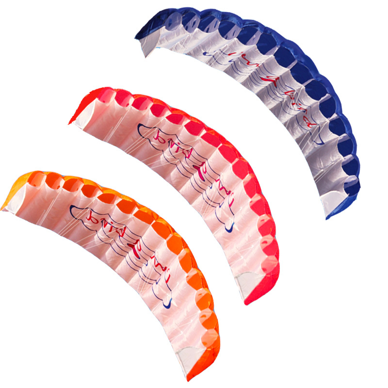 AliExpress Outdoor Fun Sports Power Dual Line Stunt Parafoil Parachute Rainbow Sports Beach Kite For Beginner