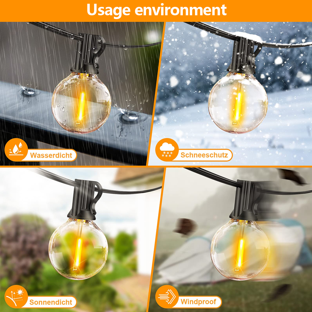 AliExpress Outdoor LED G40 Shatterproof String Lights, view 5