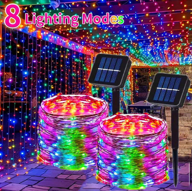 AliExpress Solar LED Outdoor Fairy Lights with 8 Modes