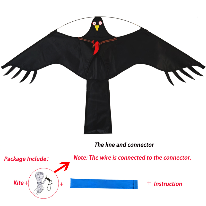 AliExpress Outdoor Toys 47 Inch Bird Scaring Eagle Kite Without Rod Good Flying For Garden/Orchard/ Farm, view 6