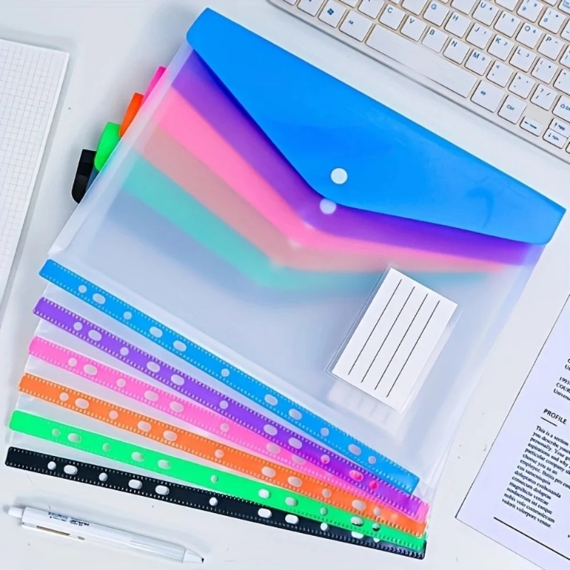 AliExpress 6-Pack A4 Plastic Binder Covers with 11 Holes, view 6