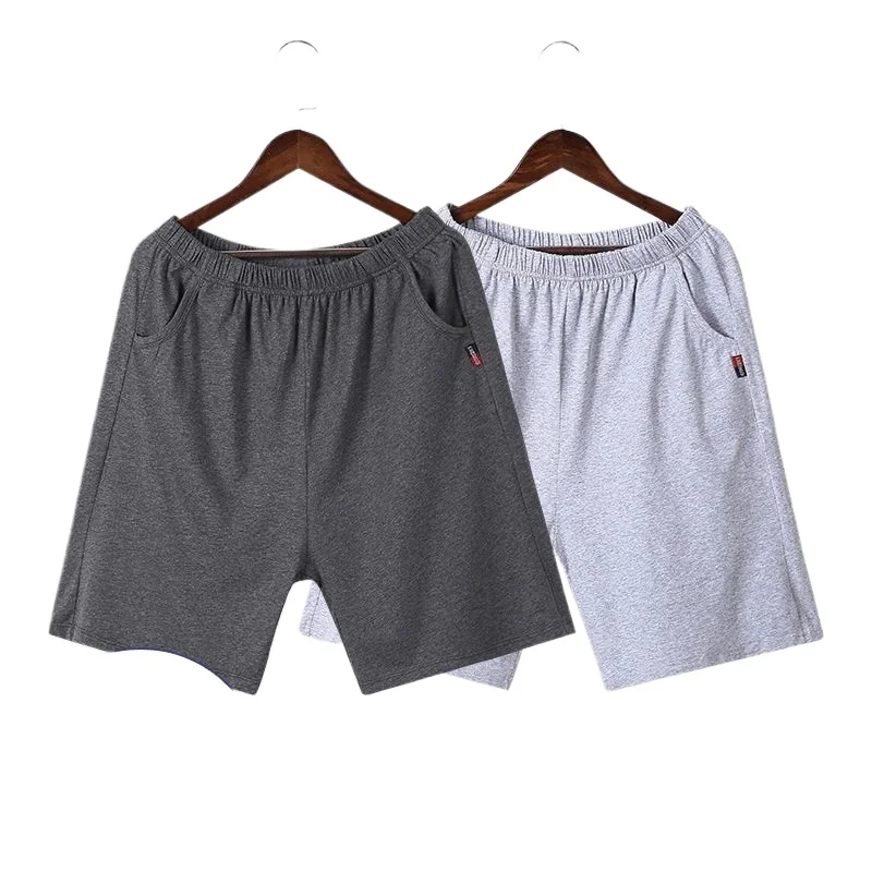 AliExpress Pajama Pants Men Shorts Combed Cotton Casual Summer Home Sports Loose Cropped Pants Plus Size Solid Color Student Sleeping Pants