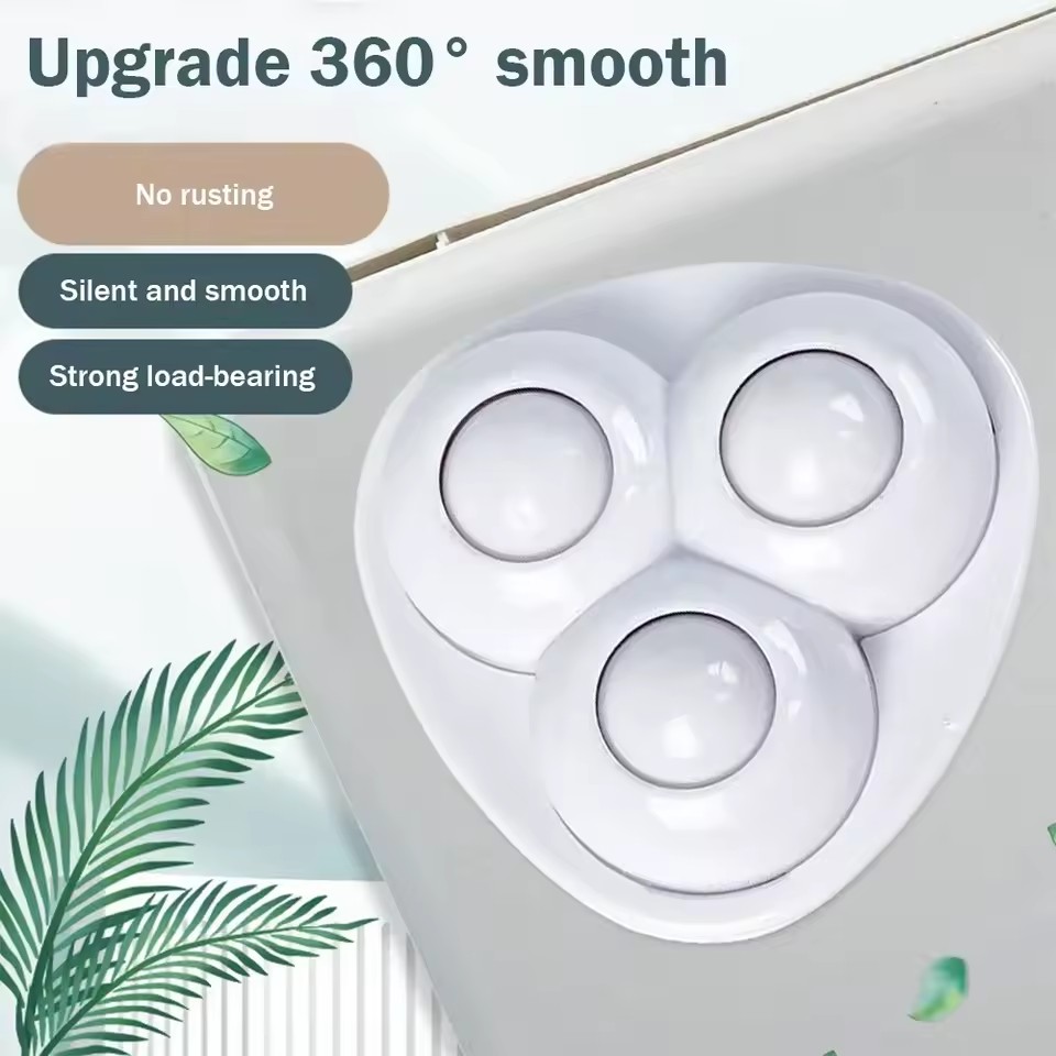 AliExpress Paste Universal Wheel No Noise Self Adhesive Universal Pulley Rotating Wheels for Trash Can Bottom Kitchen Small Appliances, view 4
