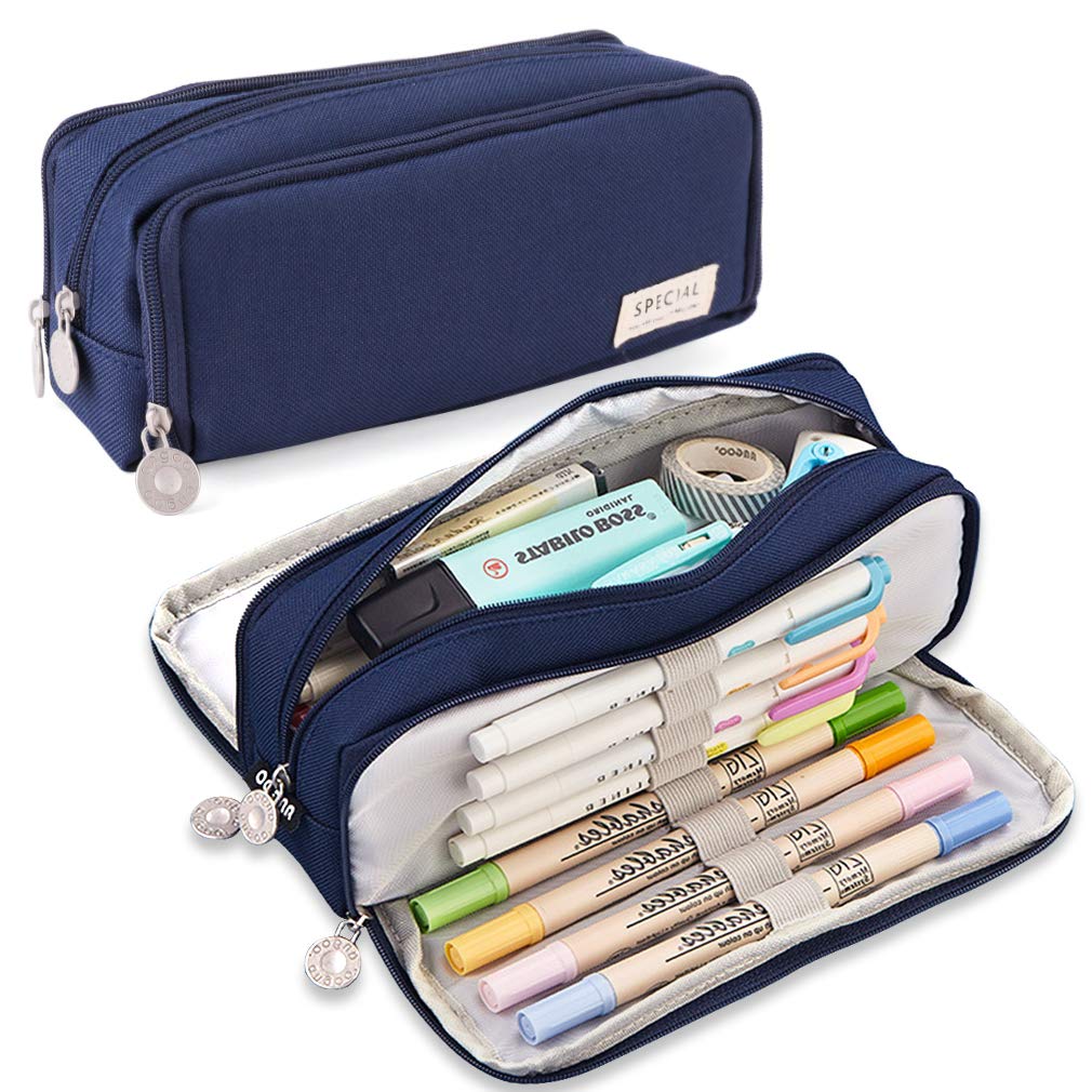 AliExpress Large 3-Compartment Double-Zip Pencil Case