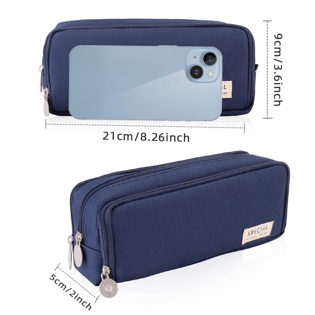 AliExpress Large 3-Compartment Double-Zip Pencil Case, view 2