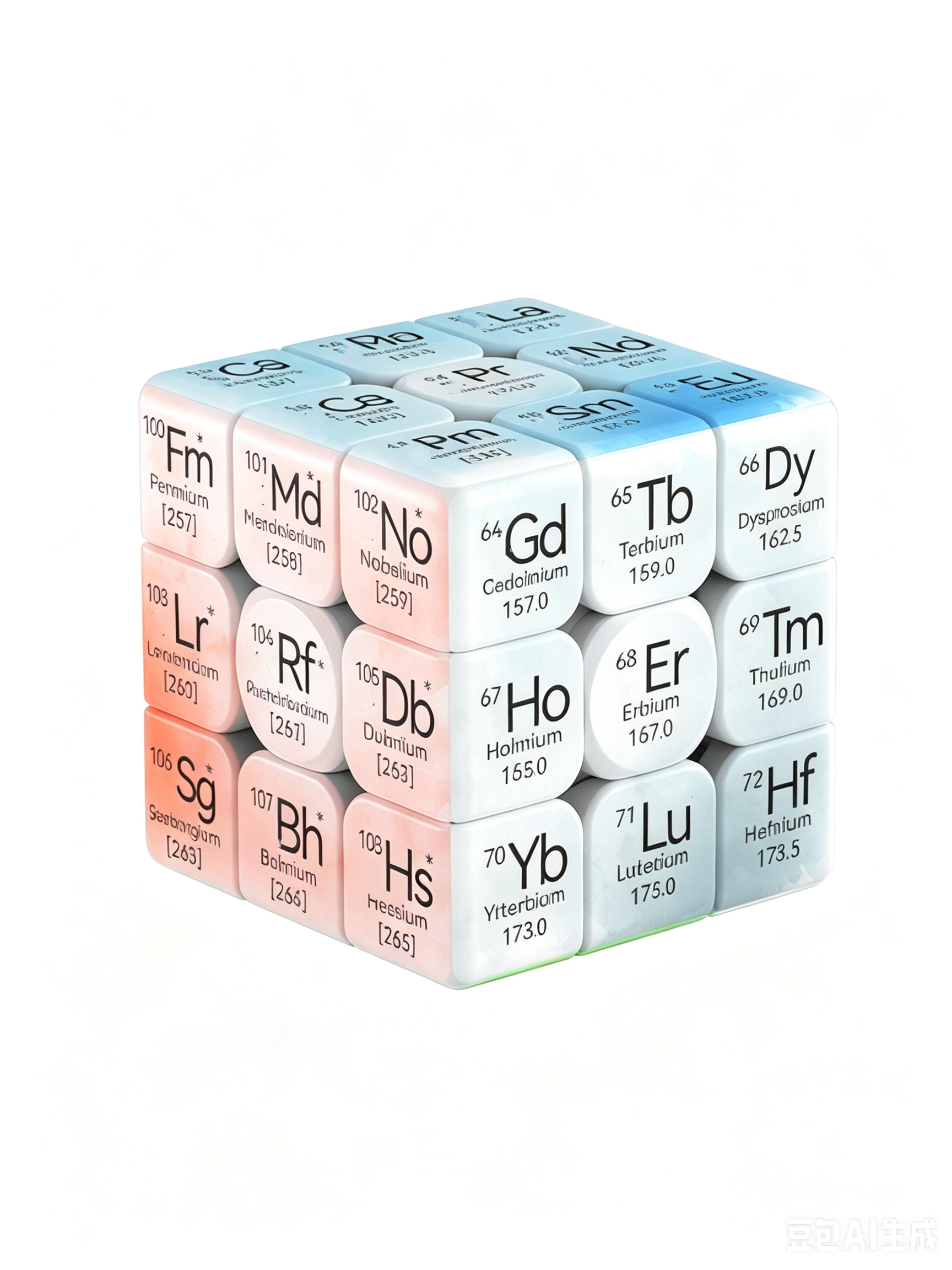 AliExpress Periodic Table 3x3 Educational Puzzle Magic Cube Smooth Anti-Scatter Desktop Logical Speed Fidget Ornament, view 2